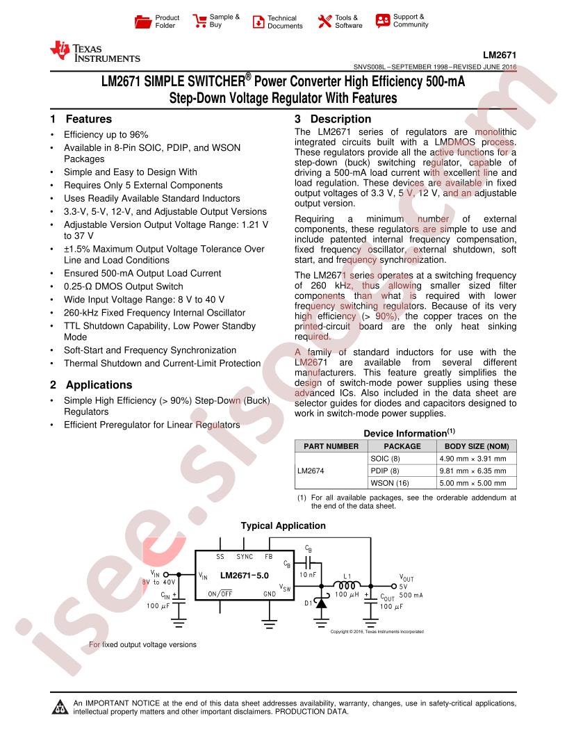 LM2671 Datasheet