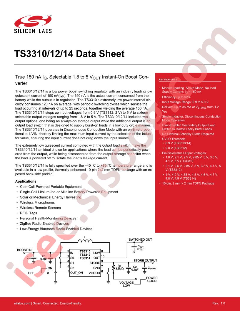 TS3310,12,14 Datasheet