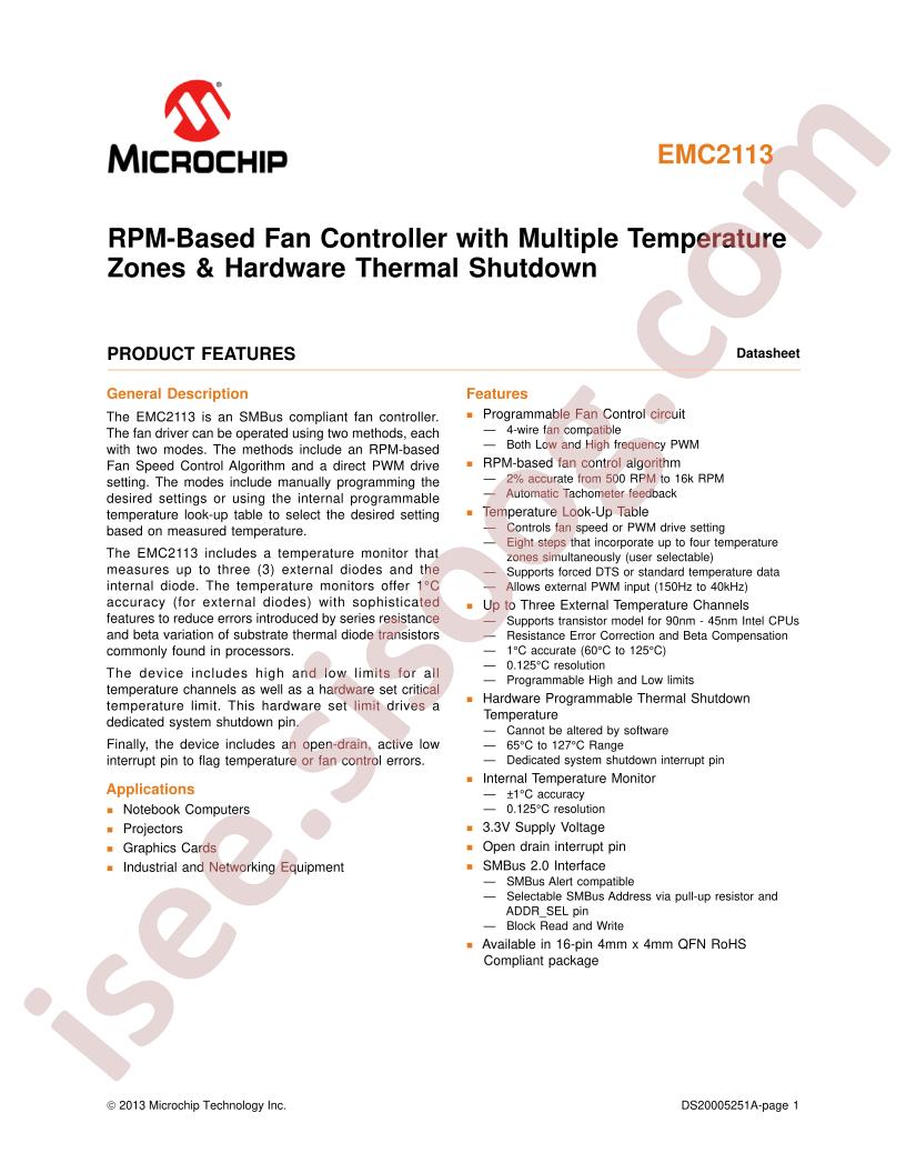 EMC2113 Datasheet