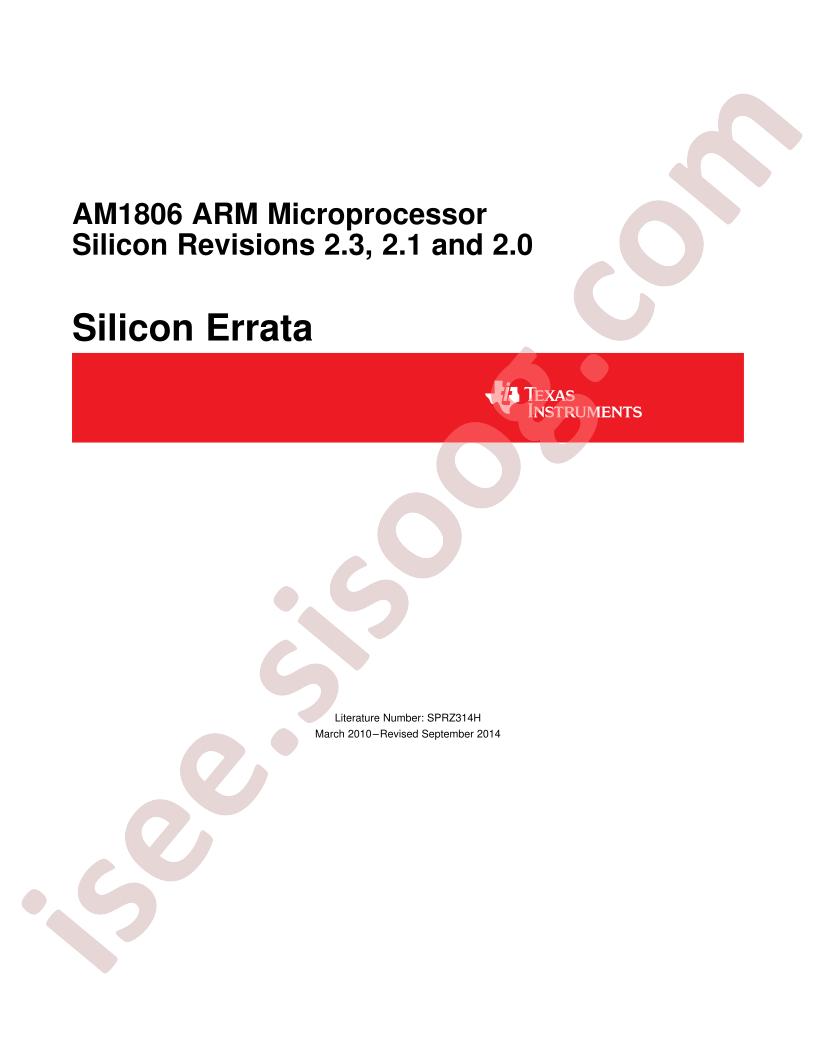 AM1806 Errata