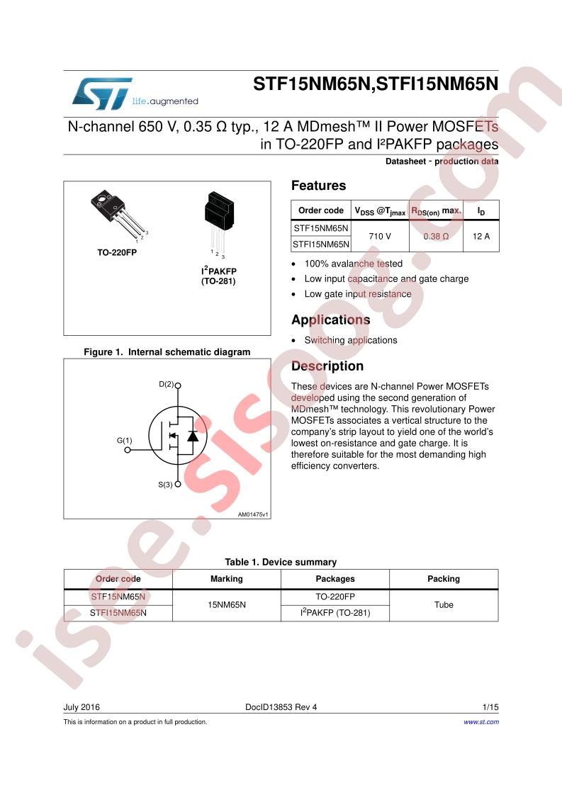 STF,FI,P15NM65N