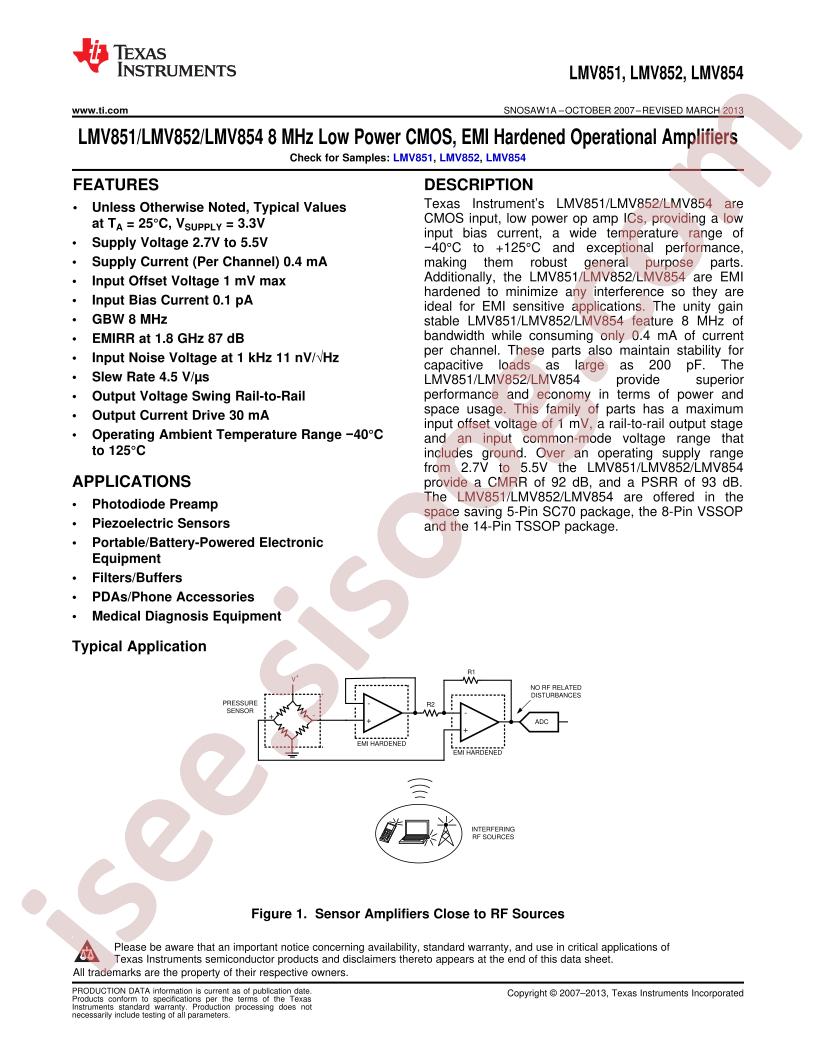 LMV851-52,54