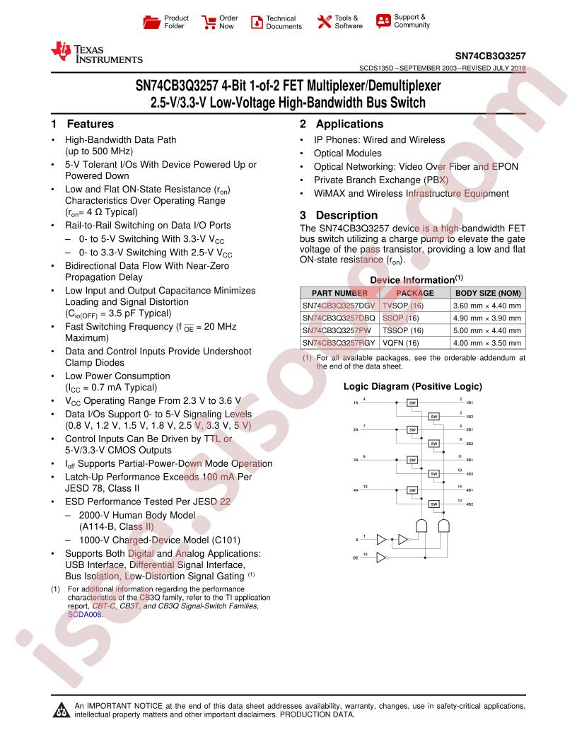 SN74CB3Q3257
