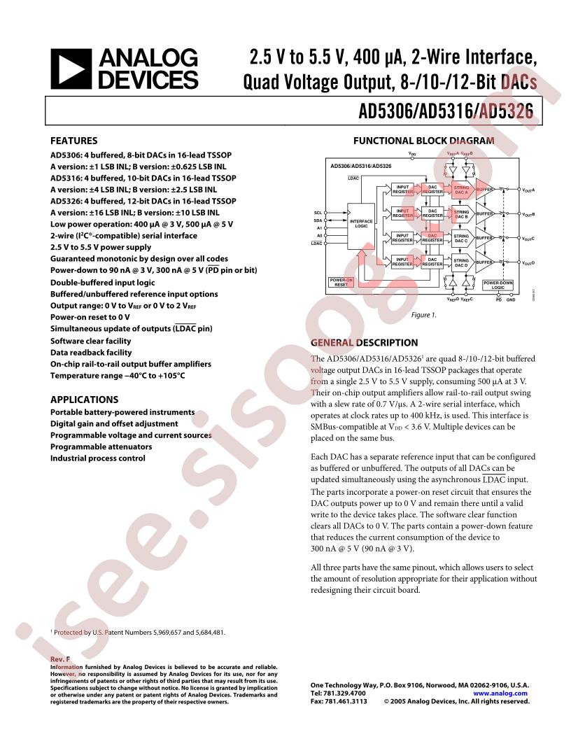 AD5306,16,26 Datasheet