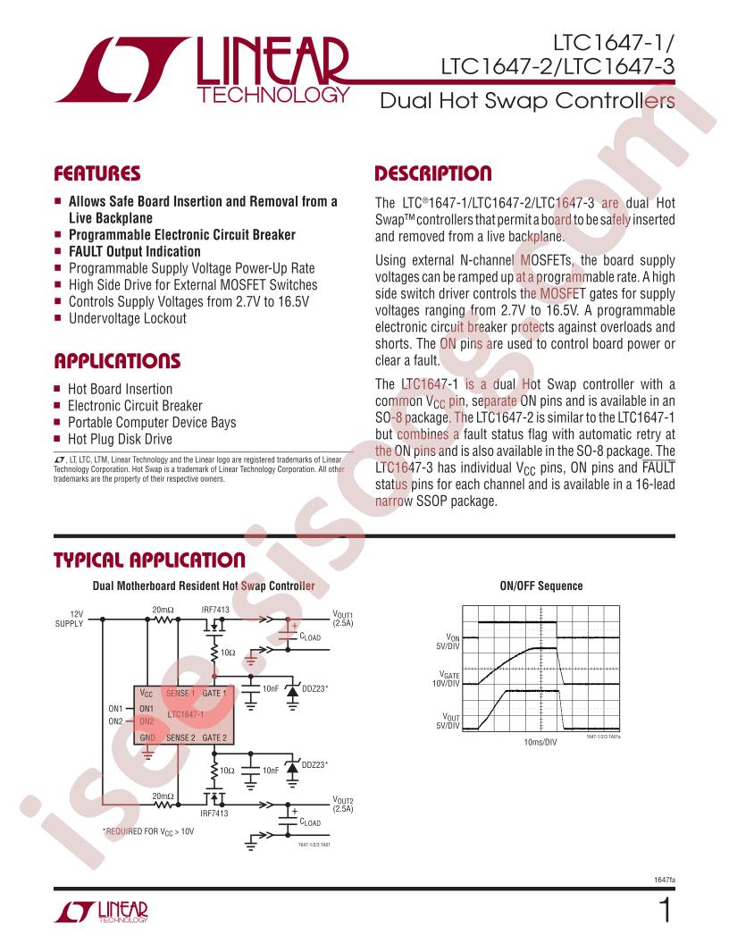LTC1647-1/2/3