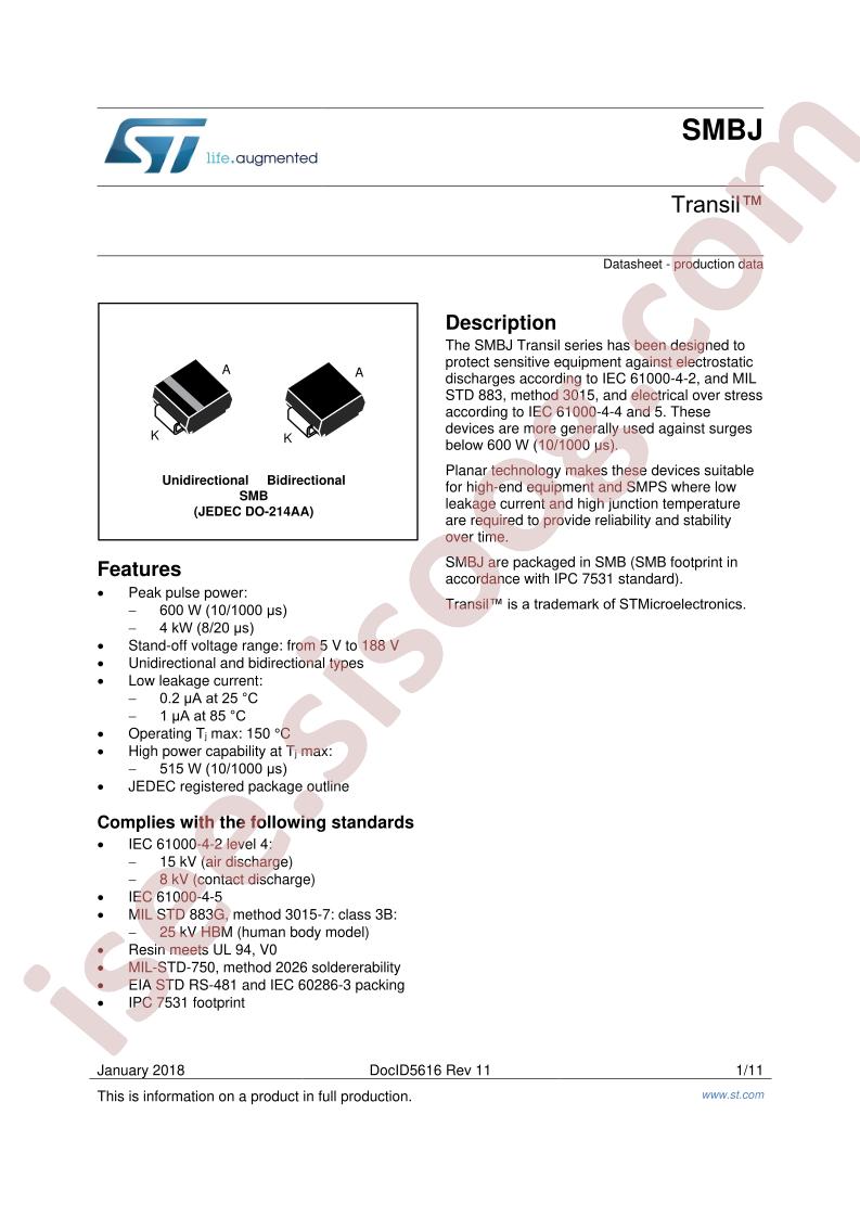 SMBJ Datasheet