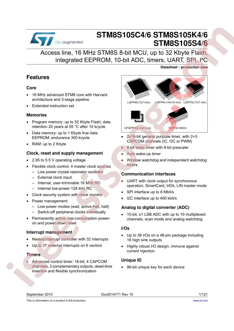 STM8S105x(4, 6)