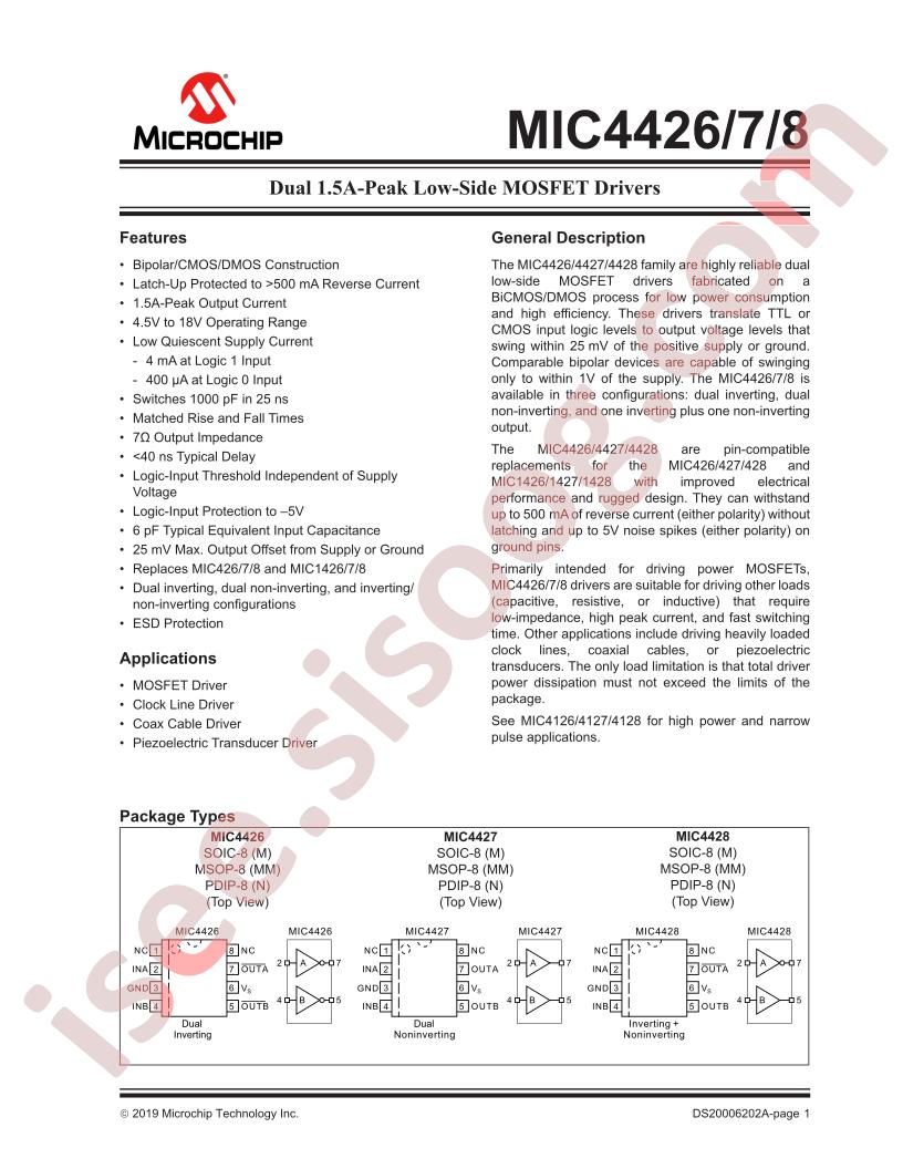 MIC4426, MIC4427, MIC4428