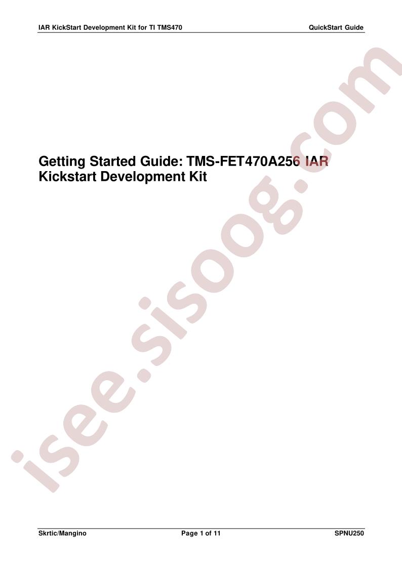 TMS-FET470A256 Dev Kit