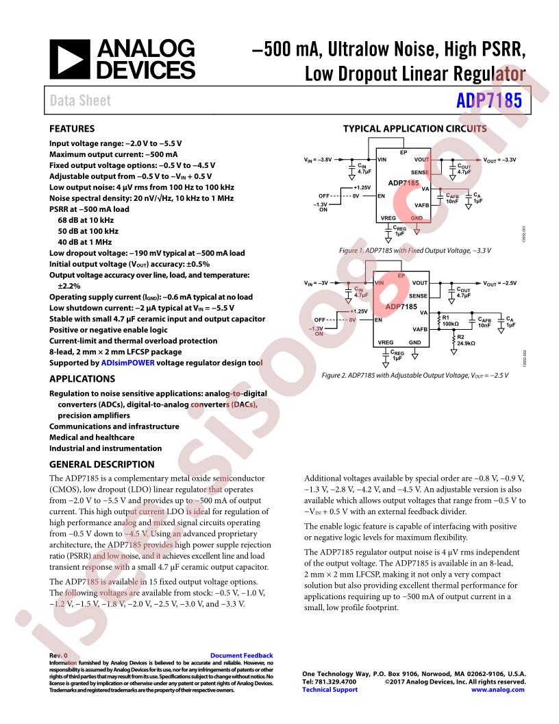 ADP7185 Datasheet