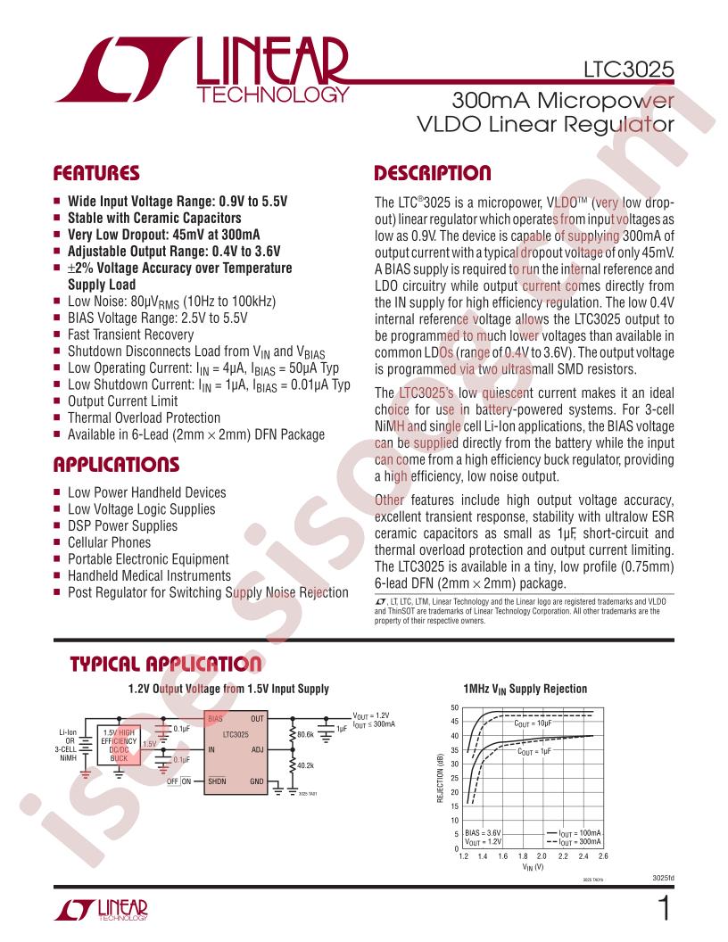 LTC3025 Datasheet