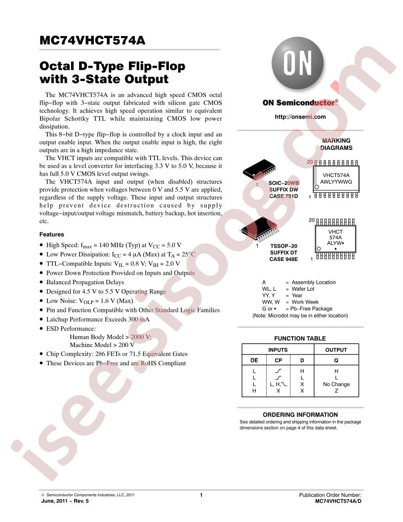 MC74VHCT574A