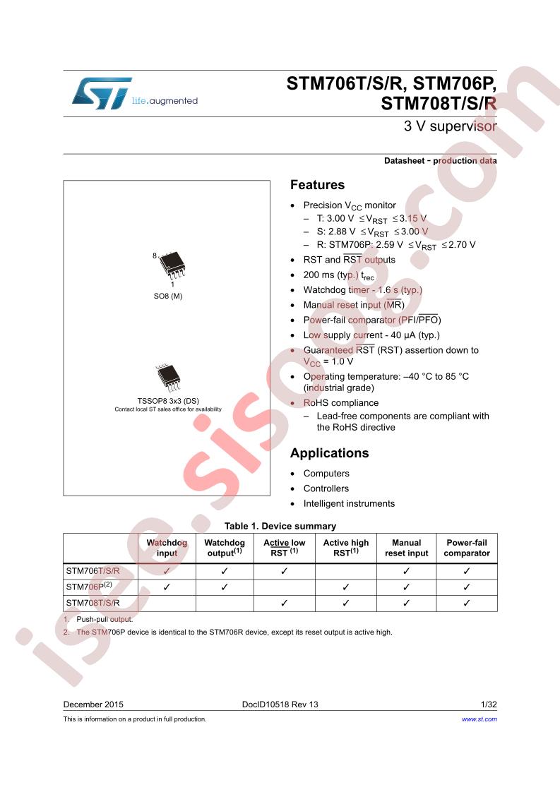 STM706, 708(T,S,R,P)