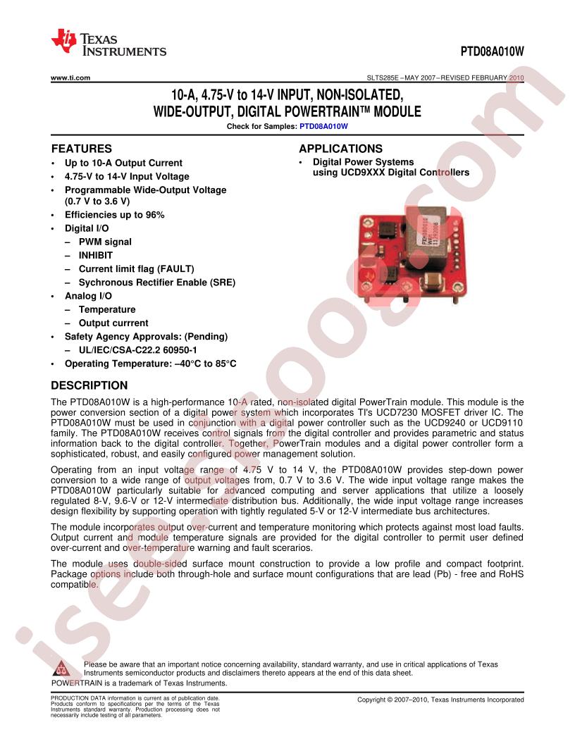PTD08A010W