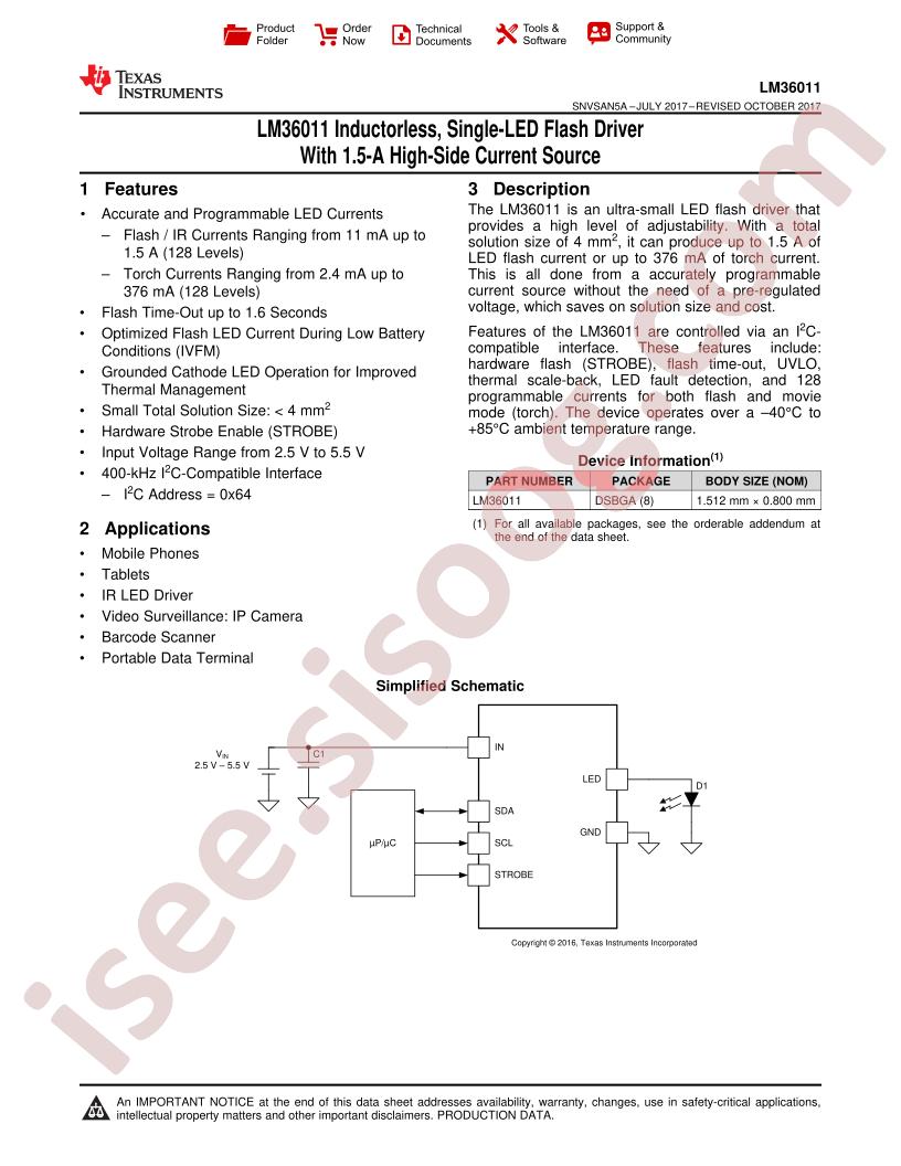 LM36011 Datasheet