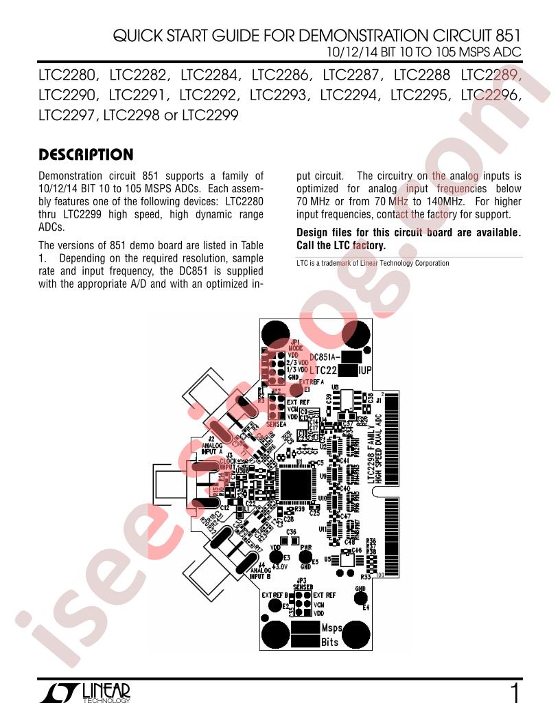 DC851 Quick Start Guide