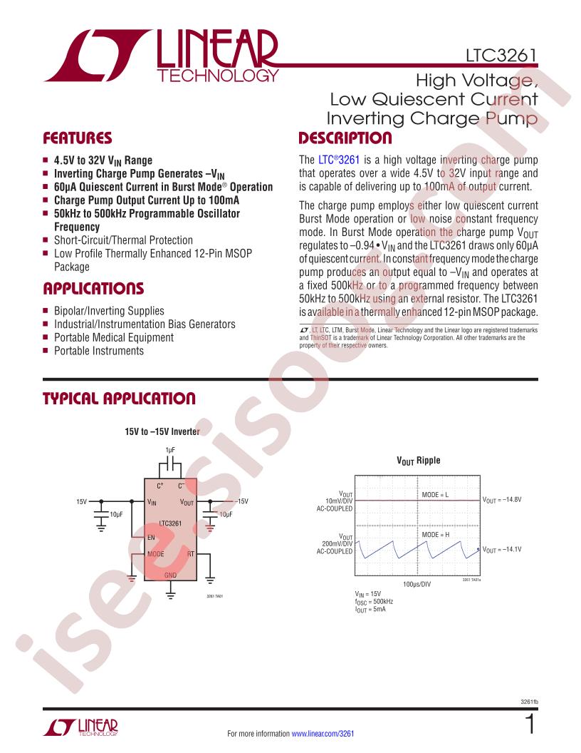 LTC3261 Datasheet