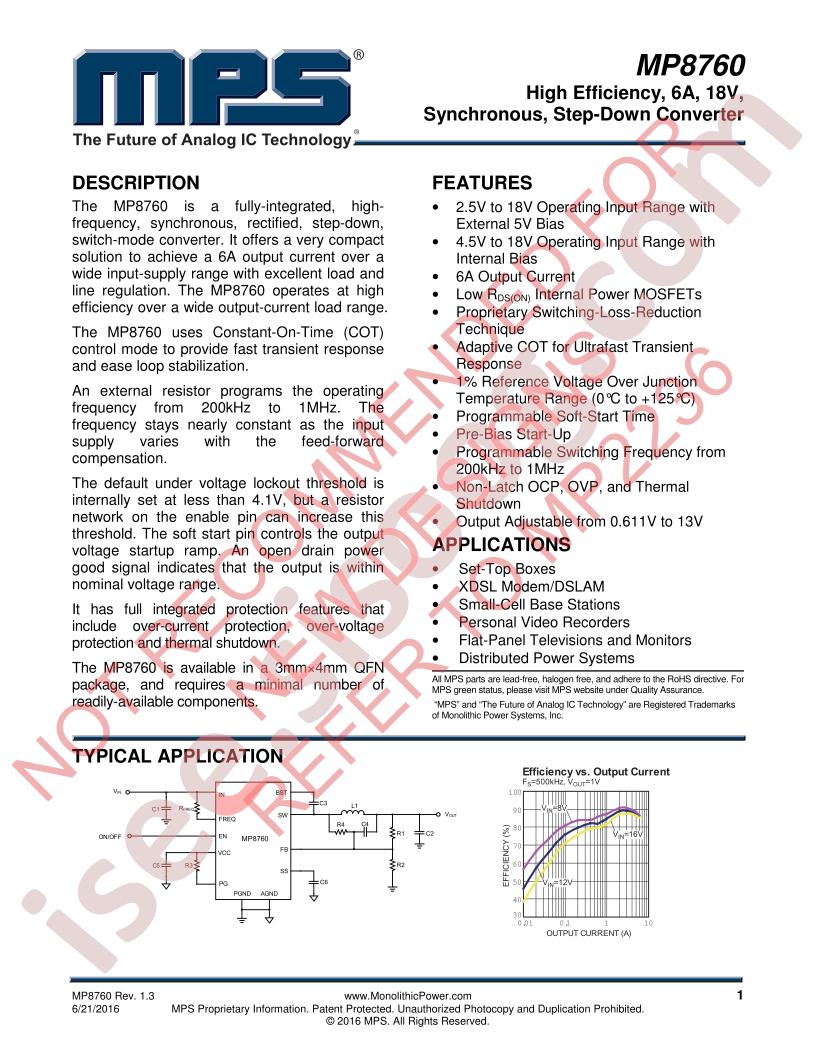 MP8760 Datasheet