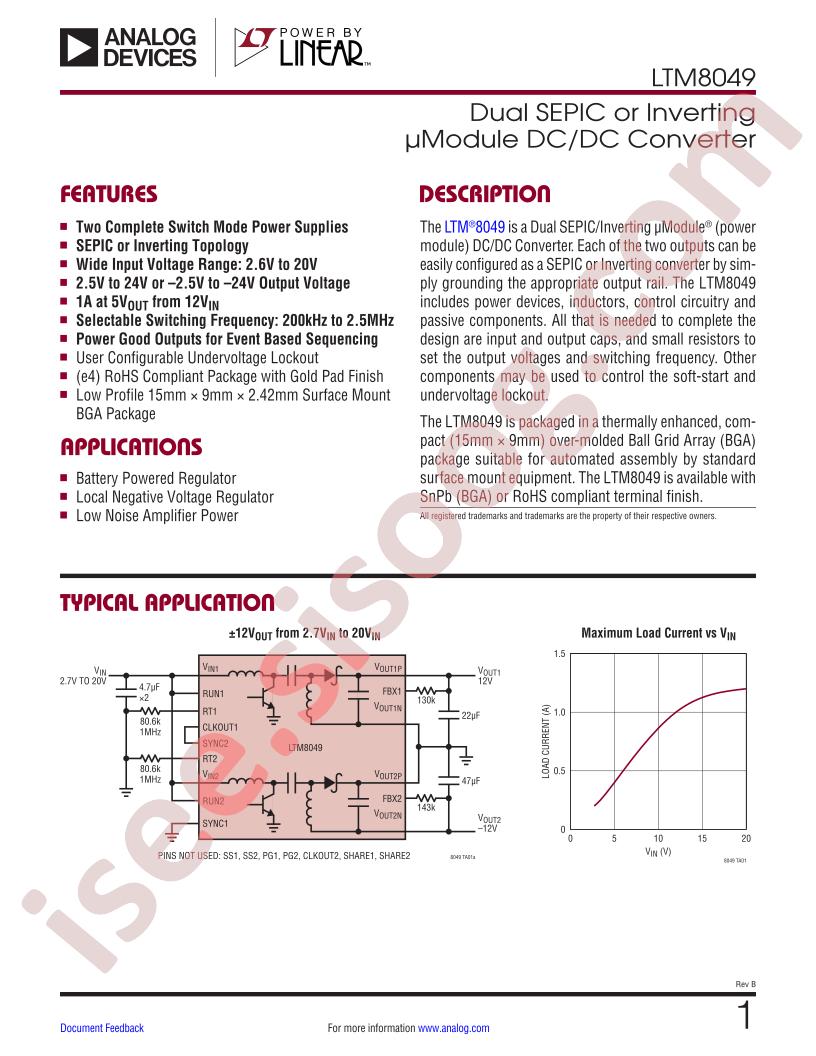 LTM8049 Datasheet