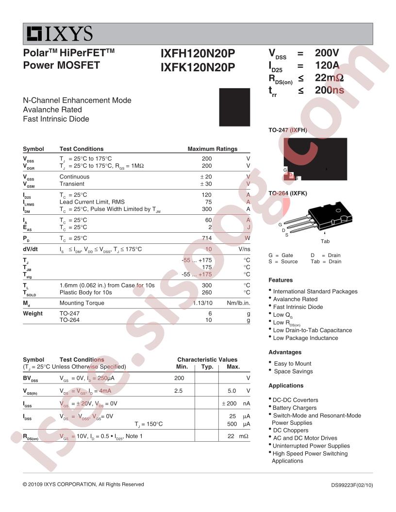 IXF(H,K)120N20P