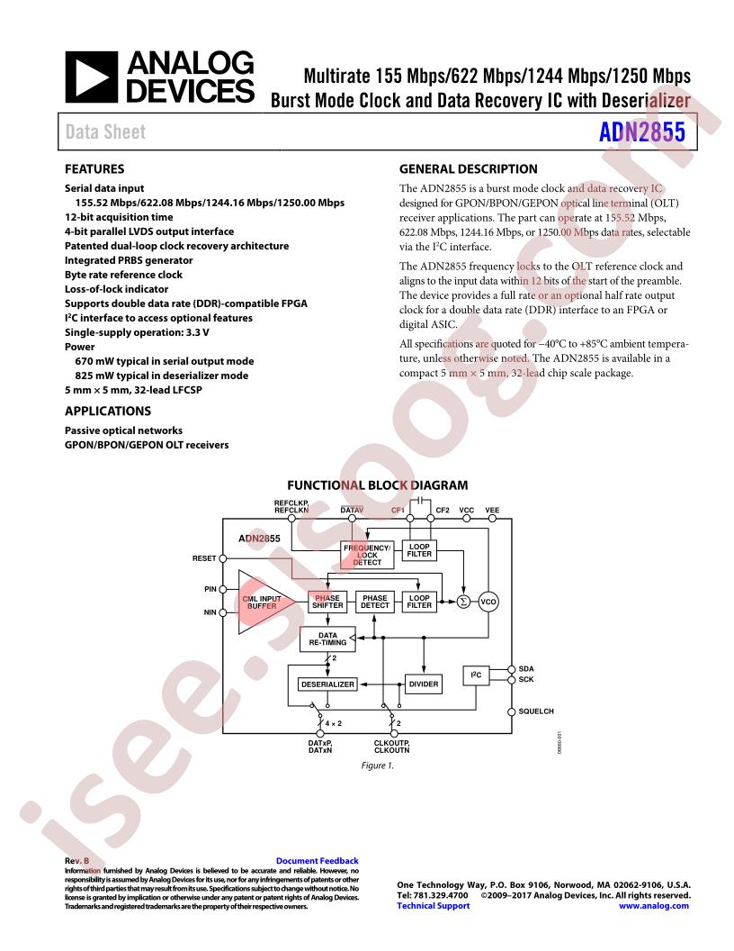 ADN2855 Datasheet