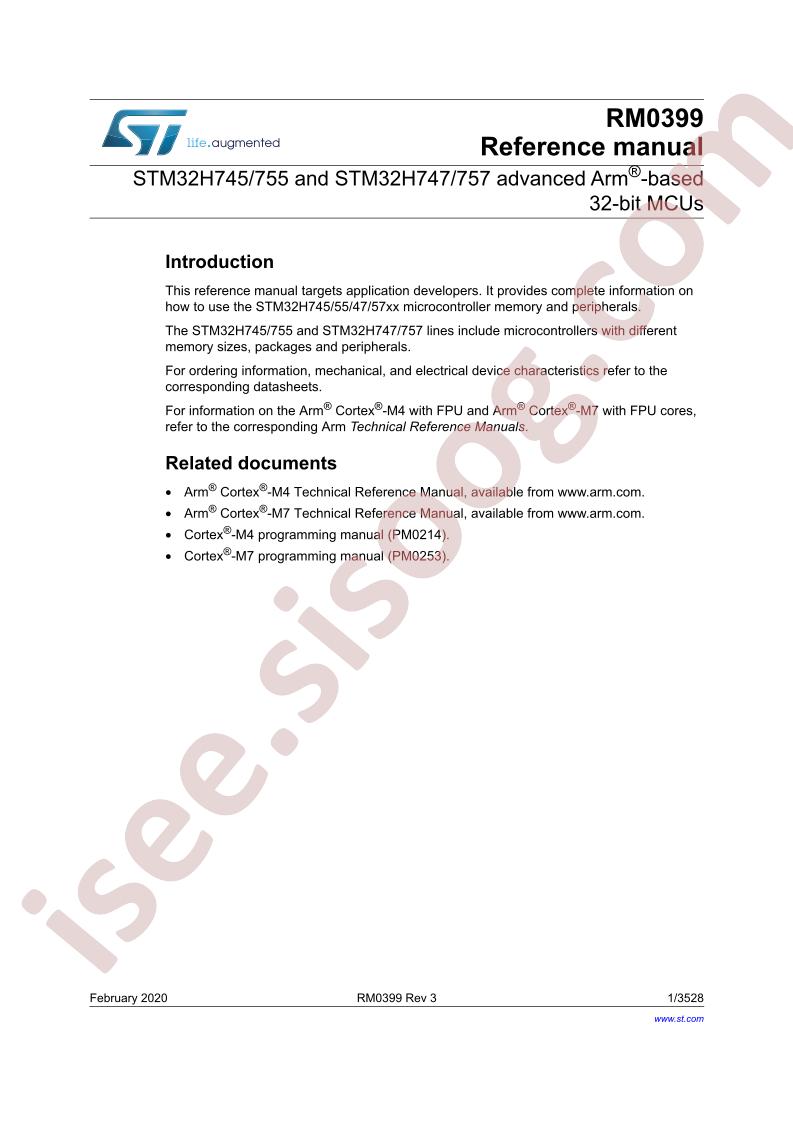 STM32H7x5, STM32H7x7