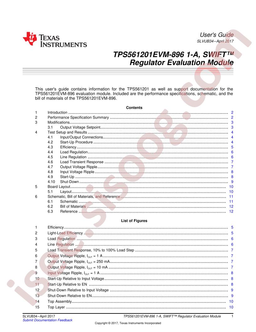 TPS561201EVM-896 User Guide