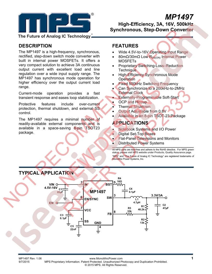 MP1497 Datasheet