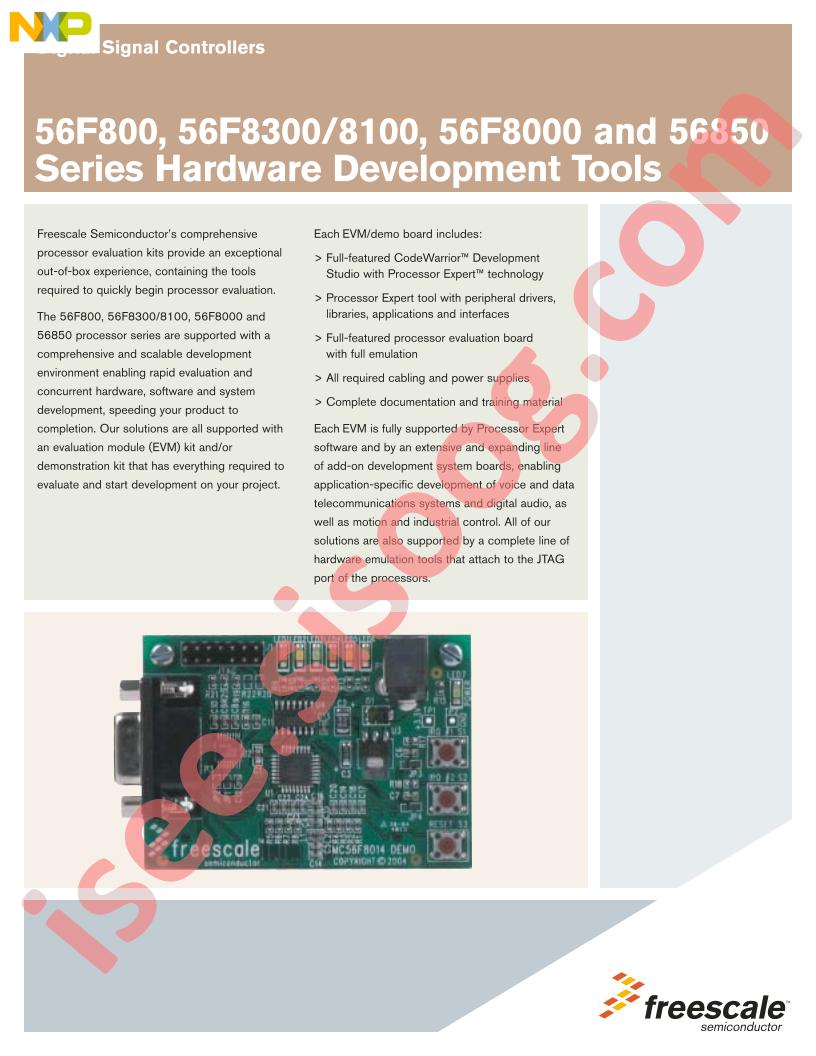 56F800 Series Dev Tools Fact Sheet