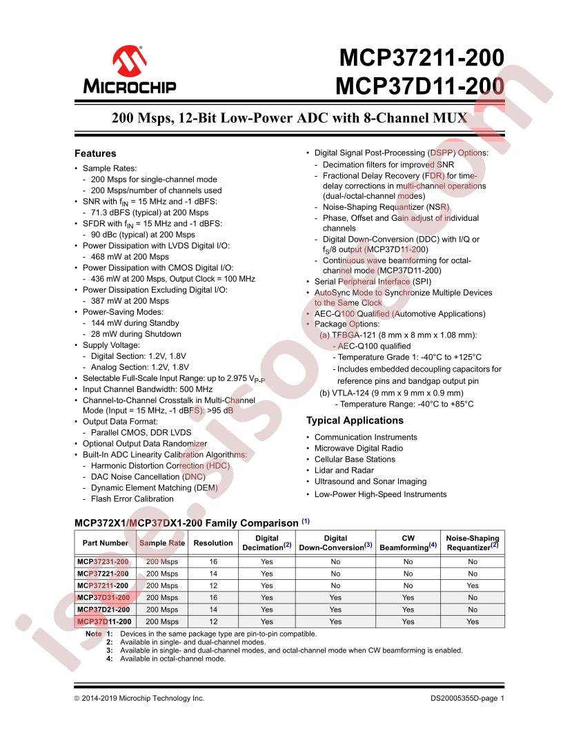 MCP37211-200, MCP37D11-200