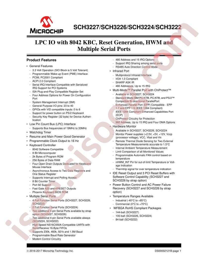 SCH3227,26,24,22 Datasheet