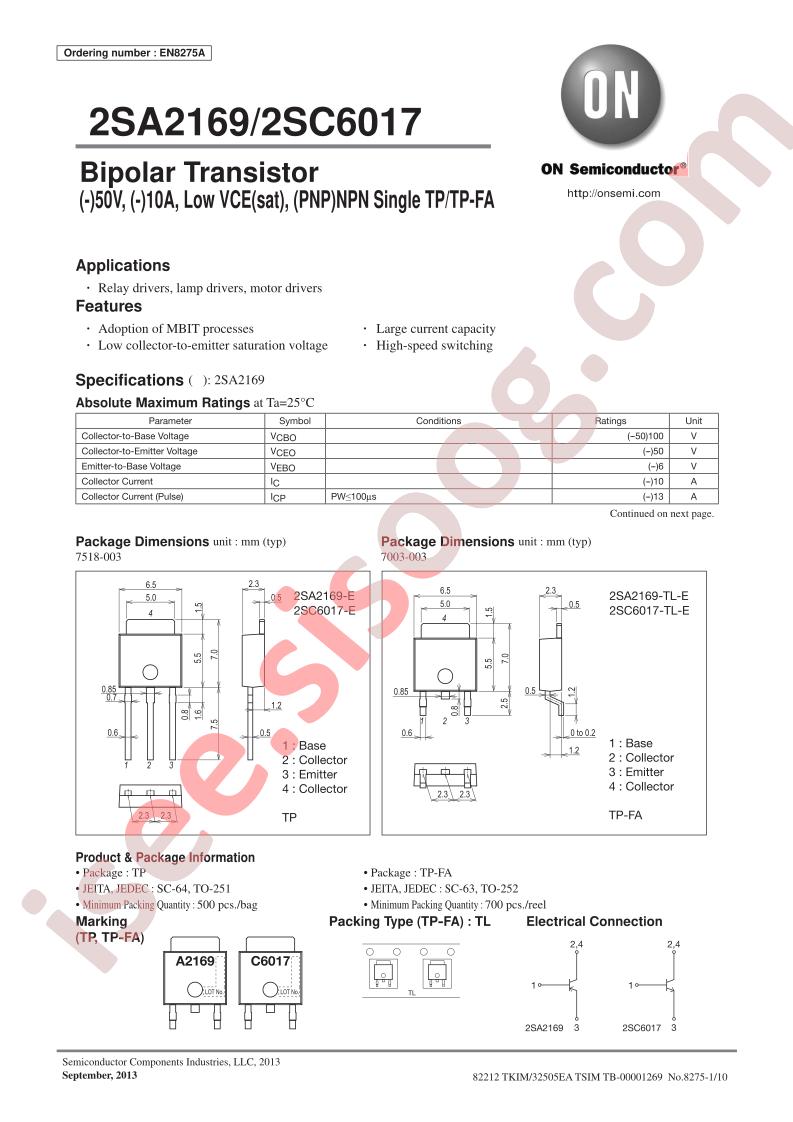 2SA2169/2SC6017