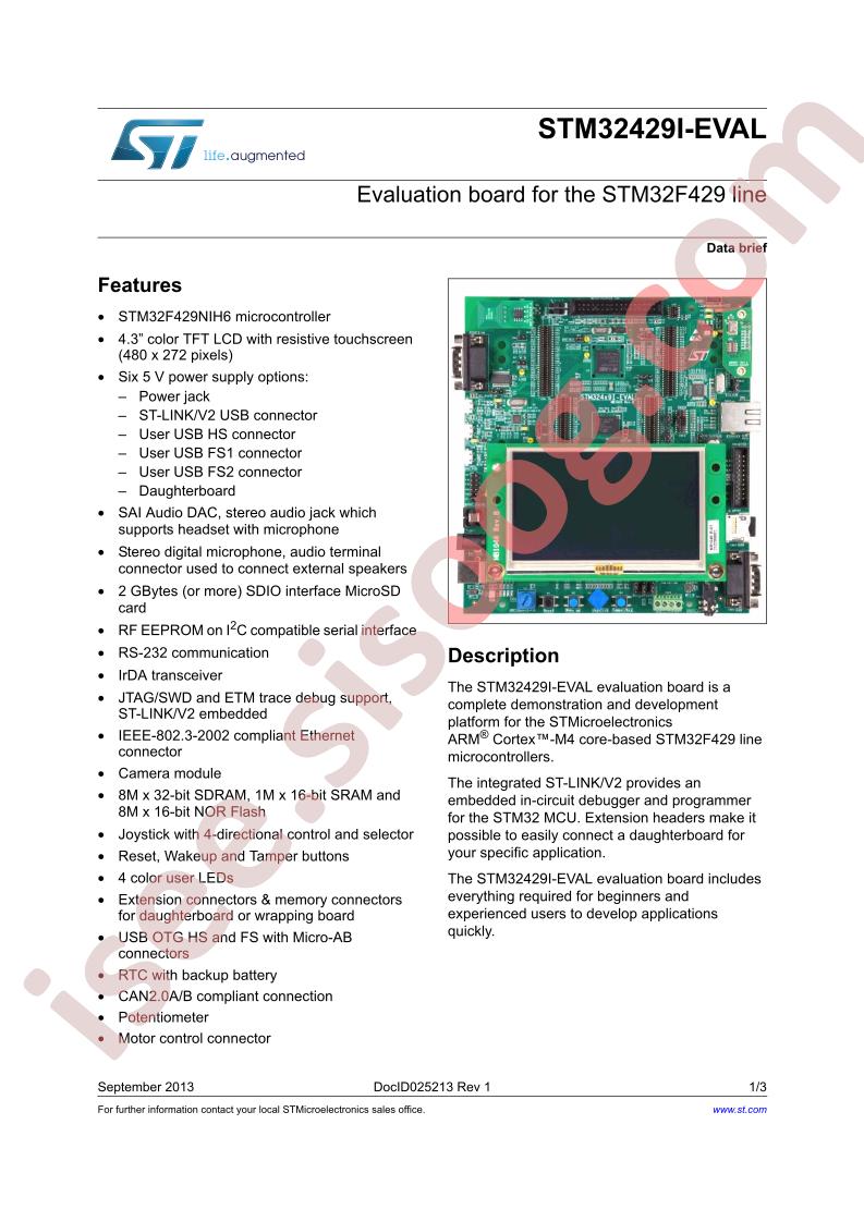 STM32429I-EVAL Brief