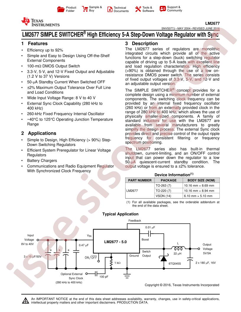 LM2677 Datasheet