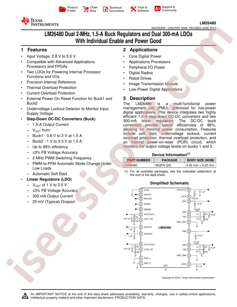LM26480 Datasheet