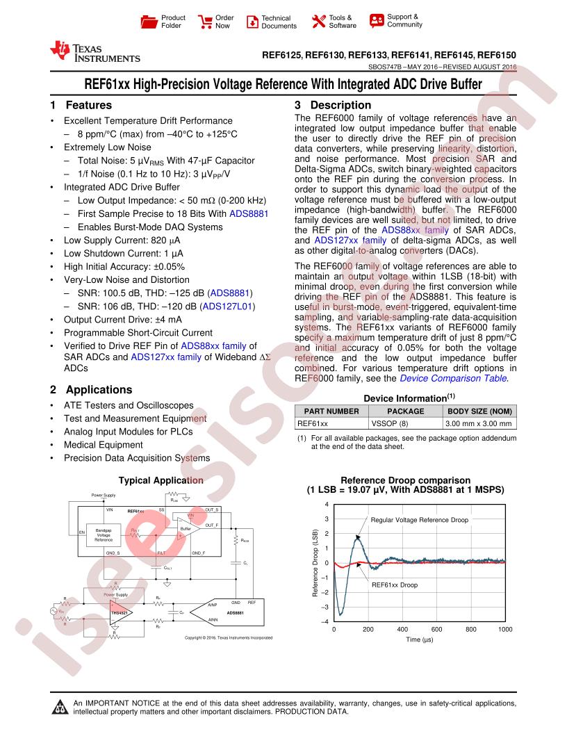 REF61xx Datasheet