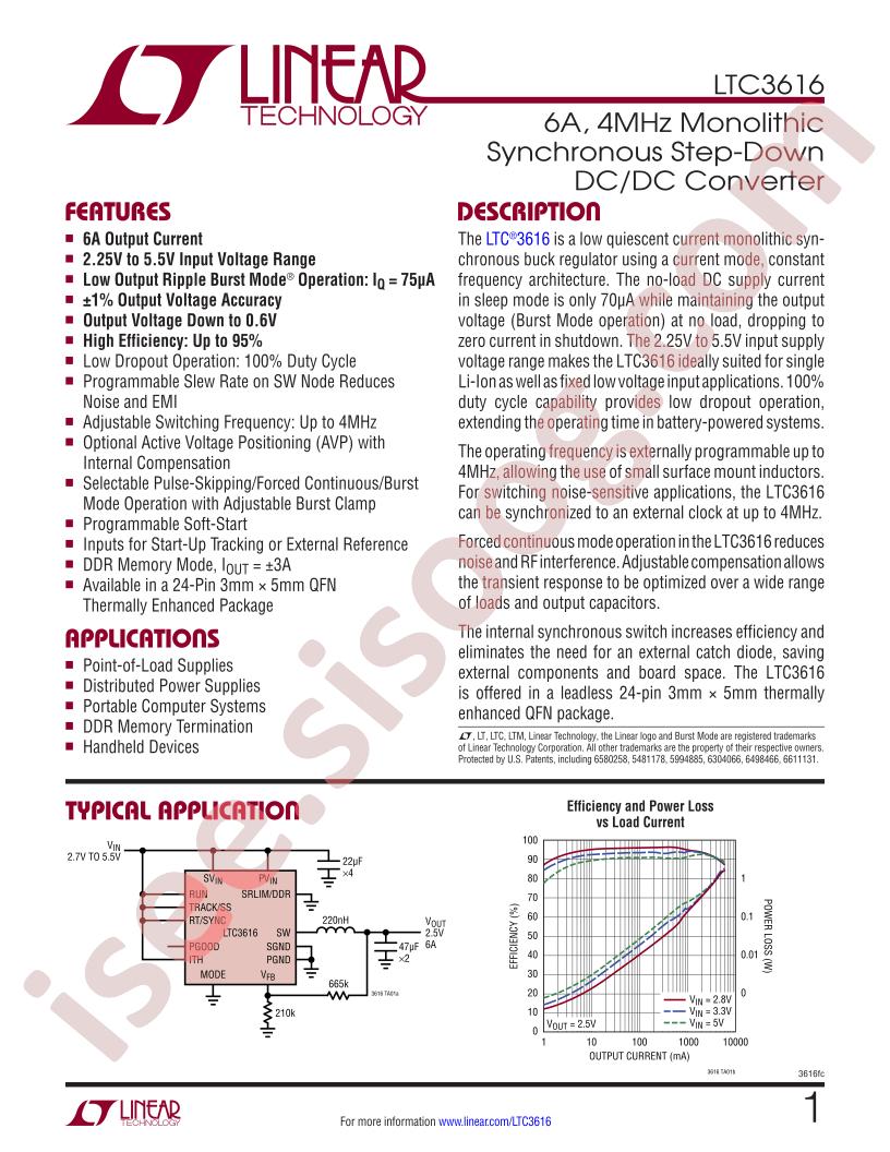 LTC3616 Datasheet