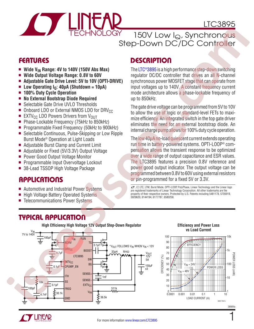 LTC3895 Datasheet