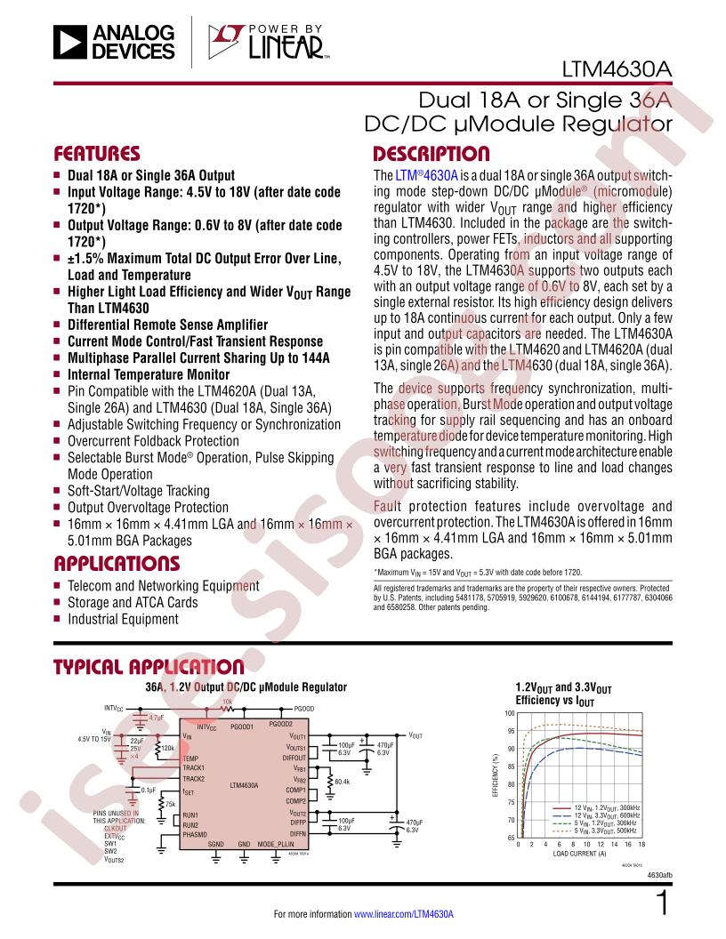 LTM4630A Datasheet