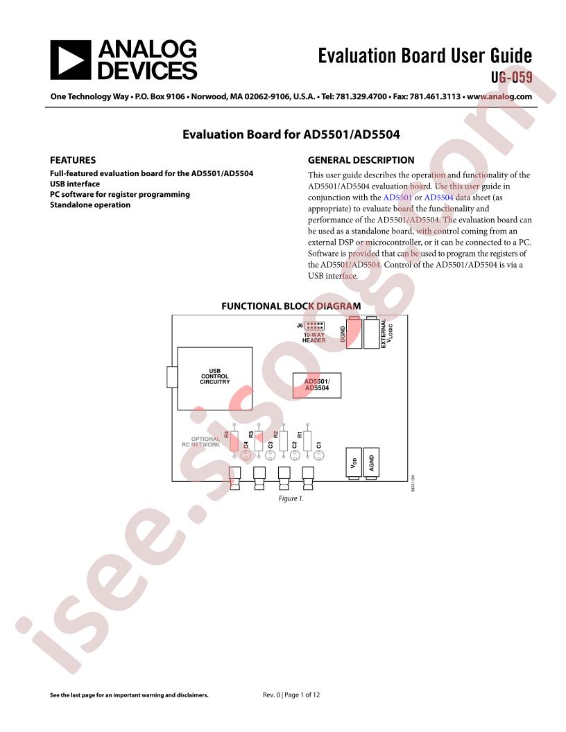 EVAL-AD550(1,4) User Guide