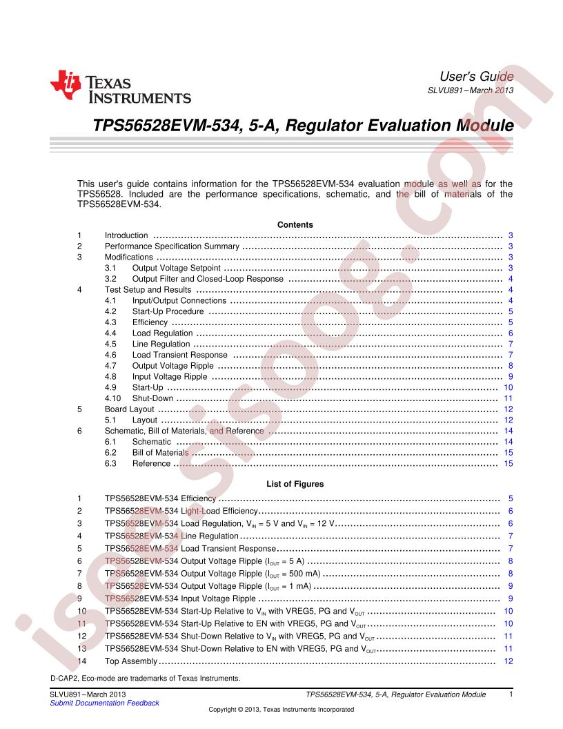 TPS56528EVM-534 User Guide