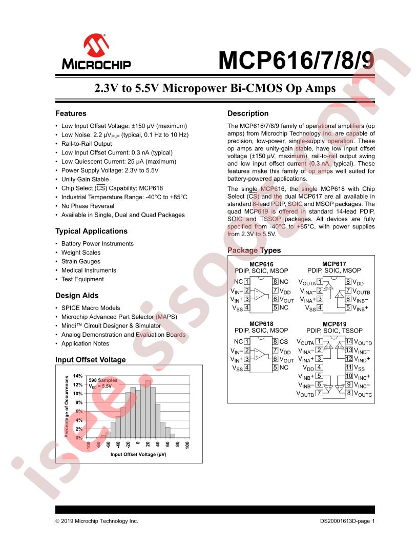 MCP616 - 619