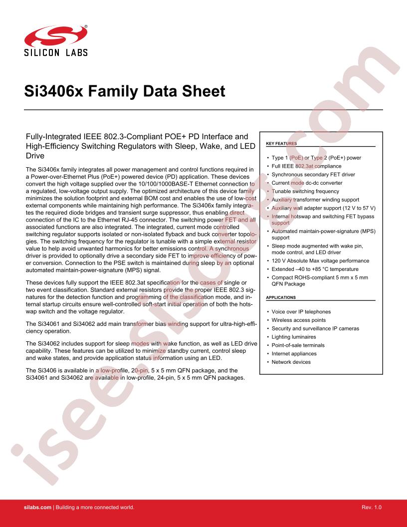 SI3406x Family Datasheet