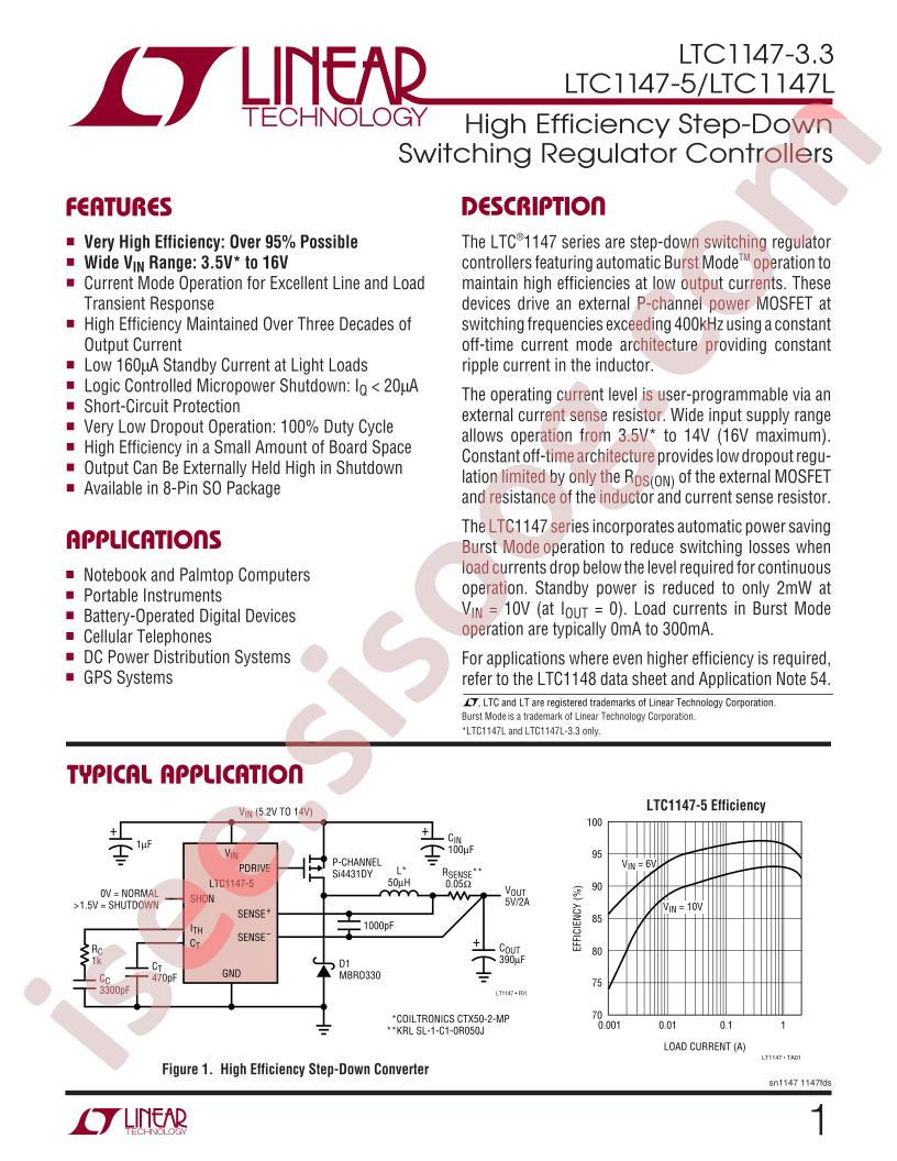 LTC1147(-3.3, -5, L)