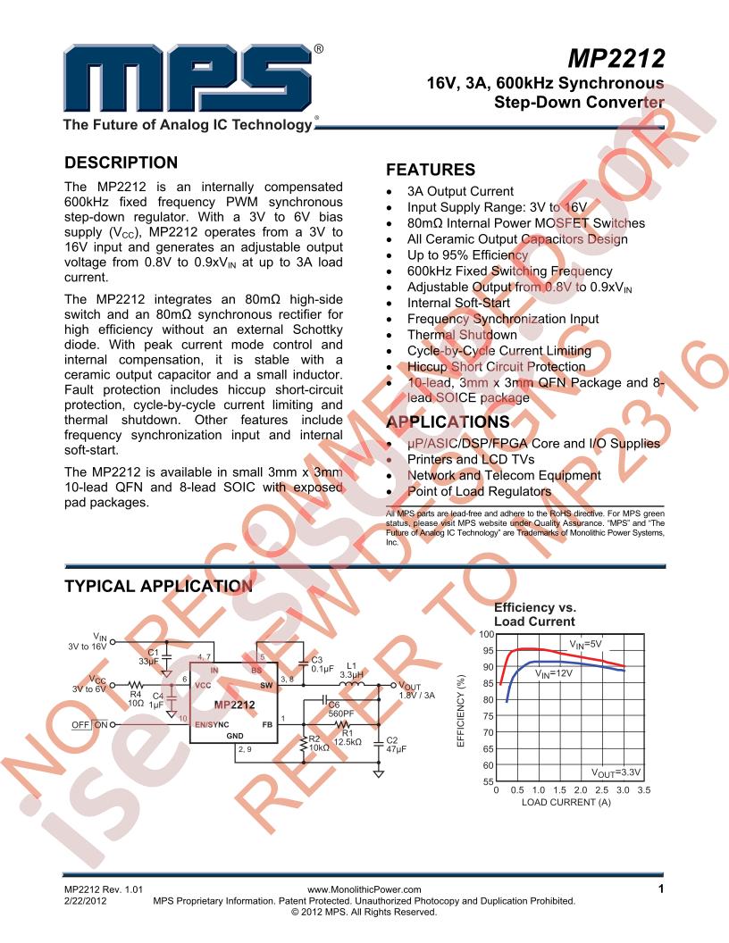 MP2212 Datasheet