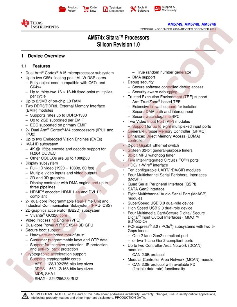 AM5746, AM5748, AM5749 Datasheet