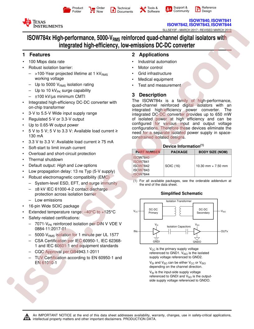 ISOW784x Datasheet