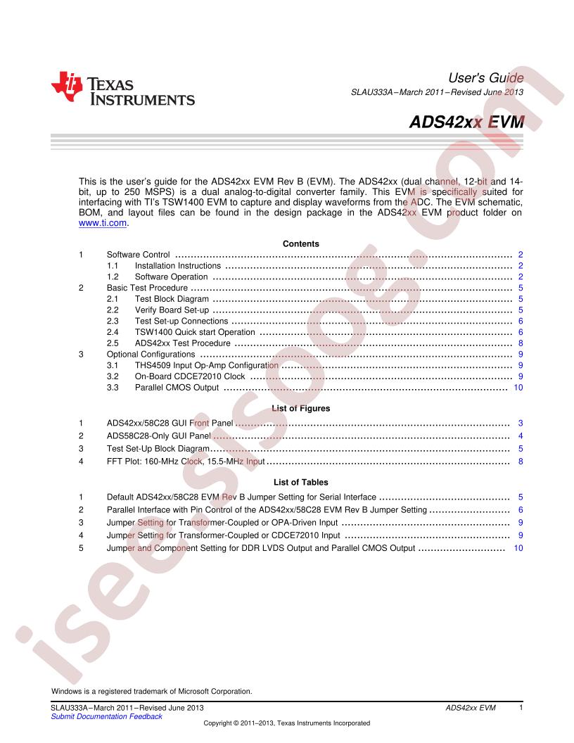 ADS42xxEVM User Guide
