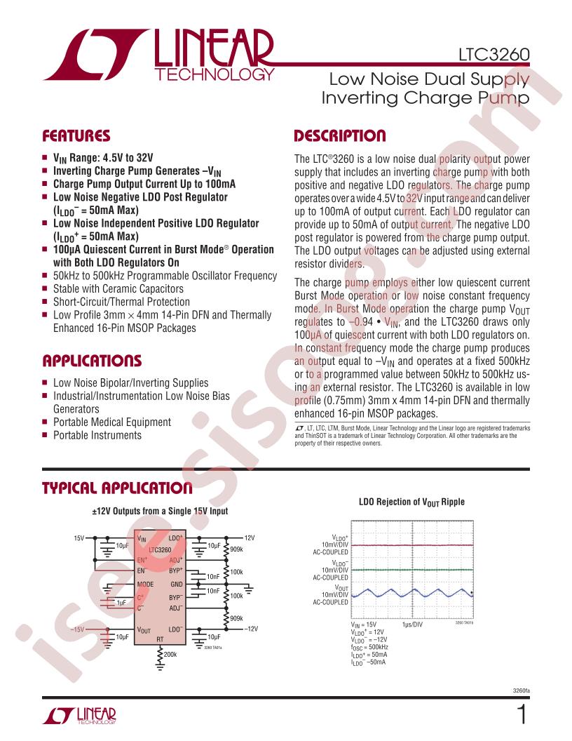 LTC3260 Datasheet