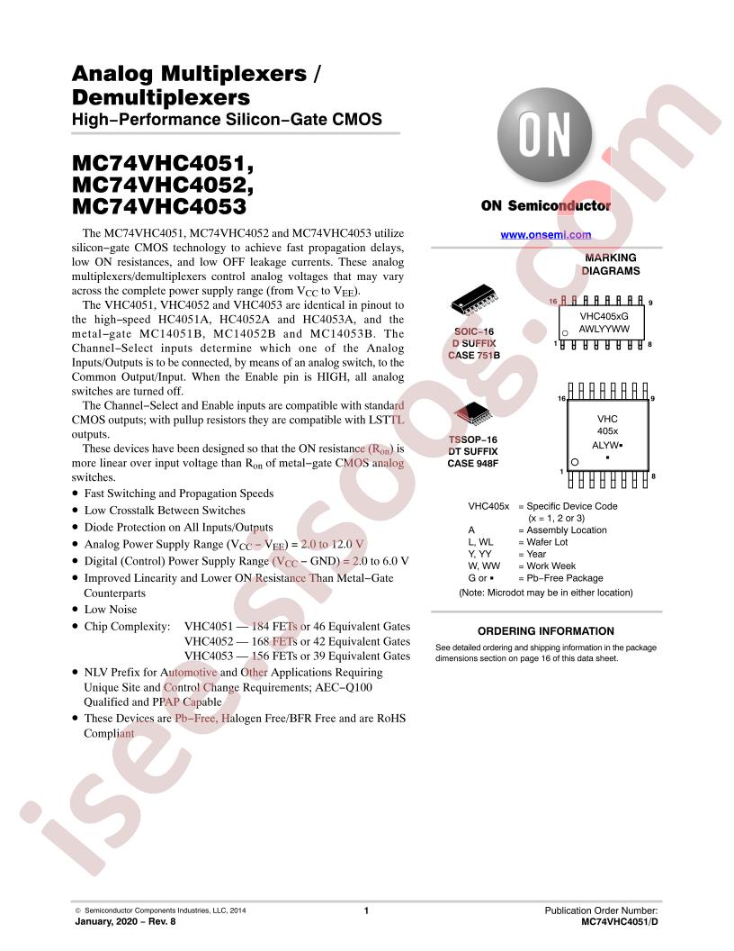 MC74VHC4051,2,3